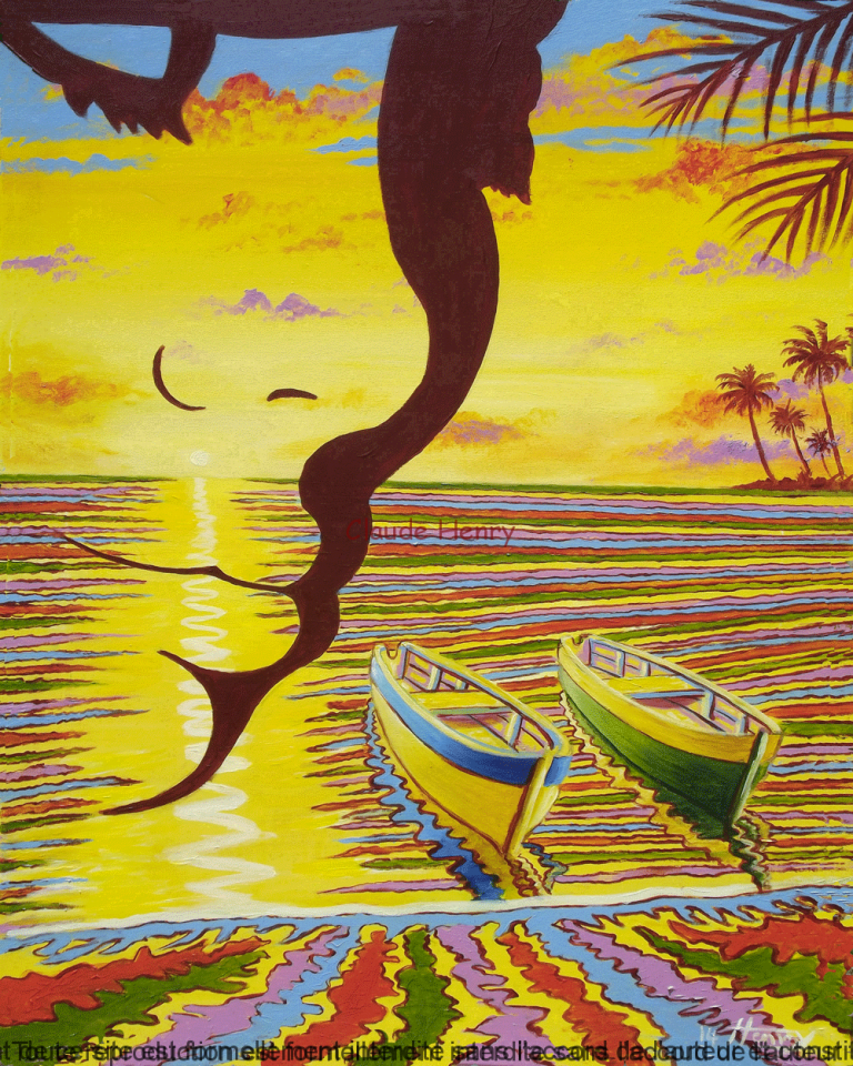 PLAGE-AU-SOLEIL-couchant-Acrylique-sur-toile-Acrylique-sur-toile-60cm-x-80cm