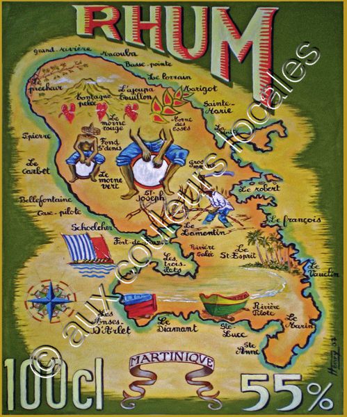 etiquette carte rhum